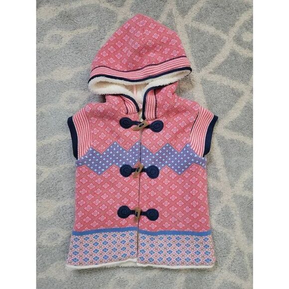 Matilda Jane Size 6 WARM HUGS Vest Hood Sherpa Lined Make Believe Girls - Picture 1 of 8